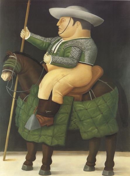 

fernando botero art la corrida man on horse home decor handpainted &hd print oil painting on canvas wall art canvas pictures 7073