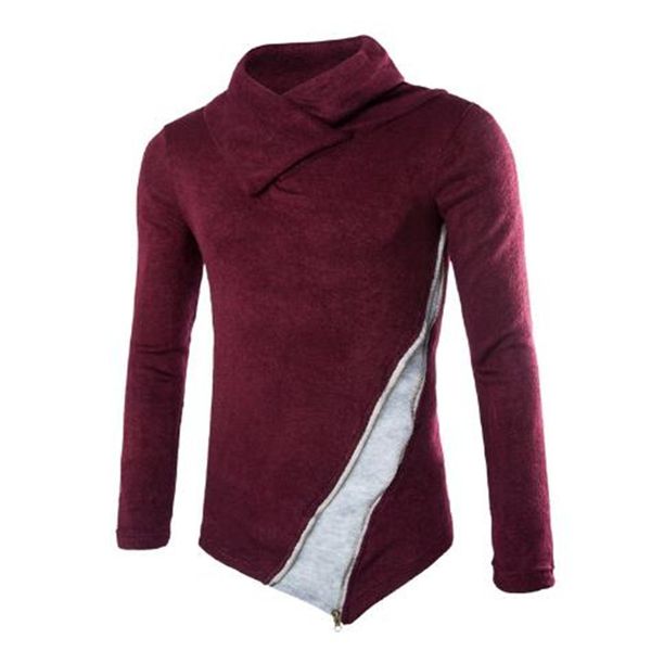 

2020 new jacket collision color men 's sweater hedging slim menturtleneck pull homme cotton maglione uomo men clothing, White;black