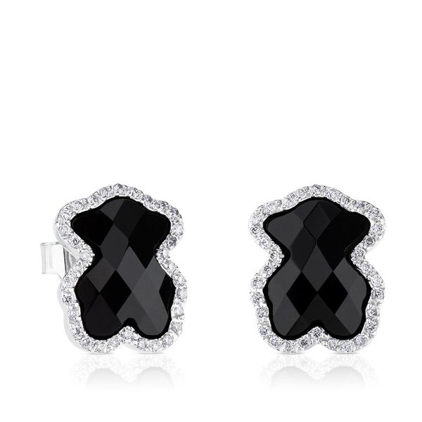 

zoudky new 100% 925 sterling silver cute spain bear earring 811023160 fashion simple women's original jewelry birthday gifts, Golden;silver