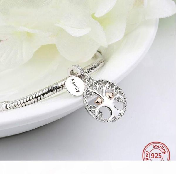 

925 silver charms warming family the tree of life beads fit authentic designer bracelets jewelry making diy valentines gifts, Black