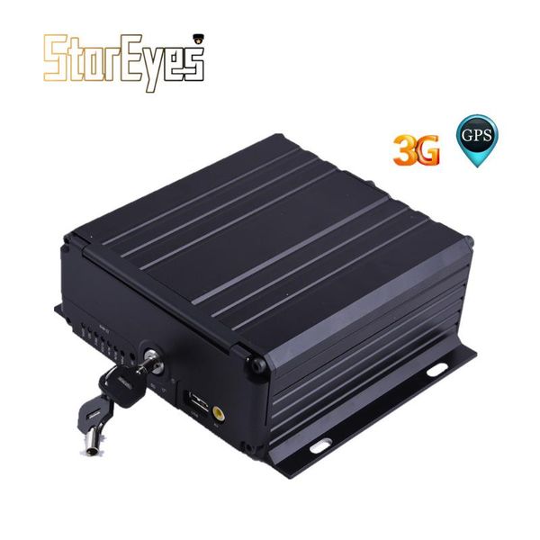 

kits trailer truck taxi vehicle car school bus 720p ahd 4 channels hdd sd card gps 3g mobile dvr, Black;white