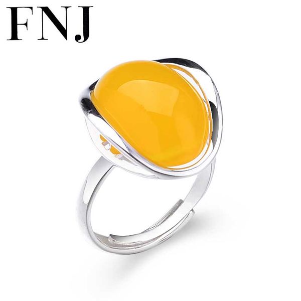 

925 silver simple ring natural yellow stone 100% pure s925 sterling solid silver rings for women jewelry adjustable size, Golden;silver
