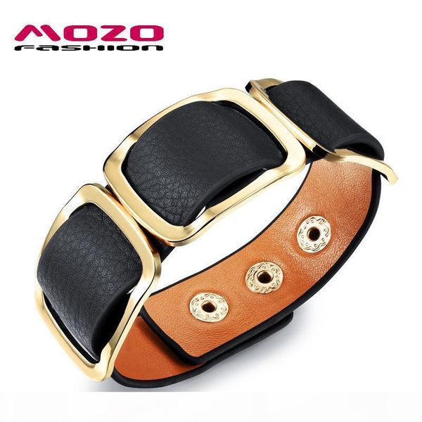 

оптово-mozo fashion женщины шарм модные ювелирные изделия черный оранжевый leopard широкий кожаный браслет веревочки старинные браслеты парт, Golden;silver