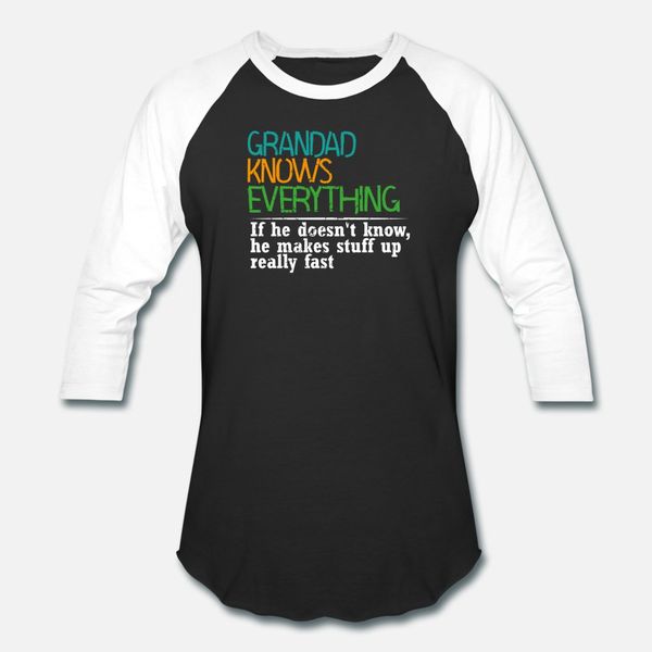 

grandad knows everything gift for grandad funn t shirt men print short sleeve o-neck leisure gift breathable summer style natural shirt