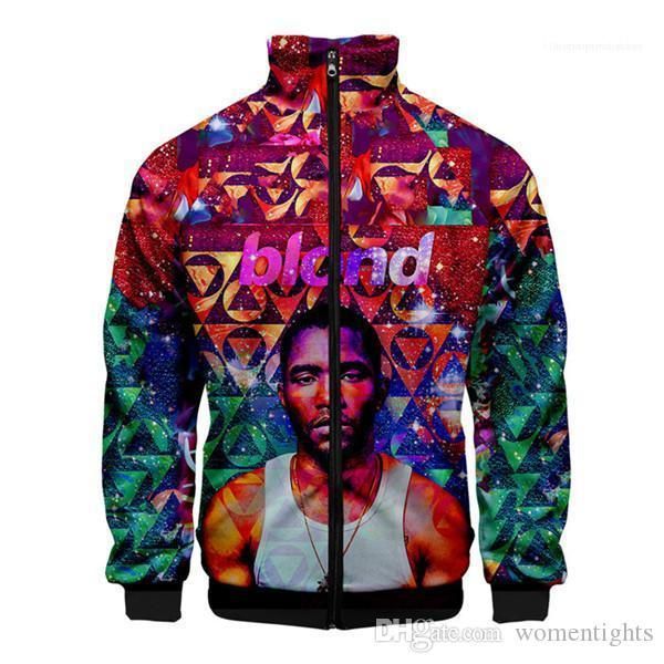 

print homme clothing fashion style casual apparel frank ocean mens autumn designer hoodies lapel neck 3d, Black