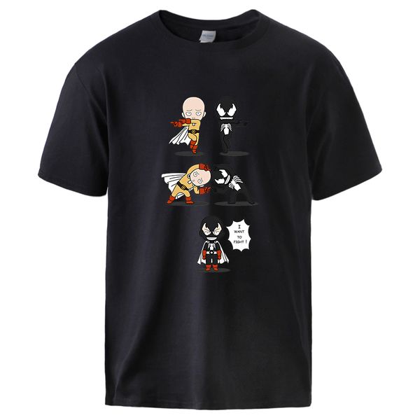 

venom one punch man workout 2020 male summer cotton short sleeve sportswear tshirts man brand causal loose fit black t shirt