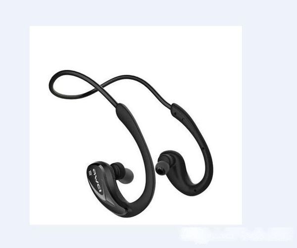 

awei a880bl bluetooth earphone sports v4.0 sweatproof wireless earbuds neckband earhook with mic sport stereo headse good