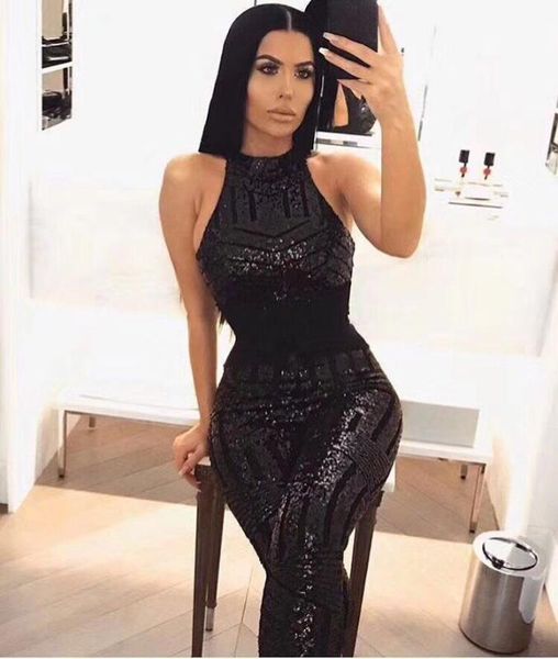 

new designer black gold sequins jumpsuit 2020 ladies designer skinny celebrity party jumpsuit, Black;white