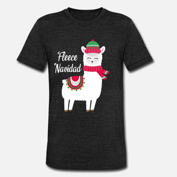 

fleece feliz navidad llama christmas t shirt men print tee shirt size s-3xl fit interesting authentic spring pattern shirt