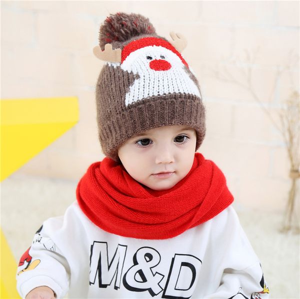 

горячий продавать occident симпатичные зимняя защита уха детей зима теплая cap cute christmas elk antler hat