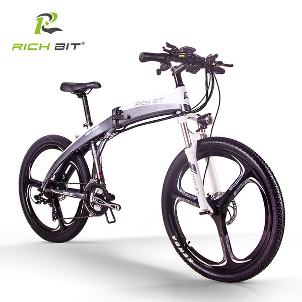

richbit nieuwe rt-880 electric bicycle enfoldable ebike mountain electric bicycle european quick delivery li-on 36v *250w 9.6ah battery, Silver;blue