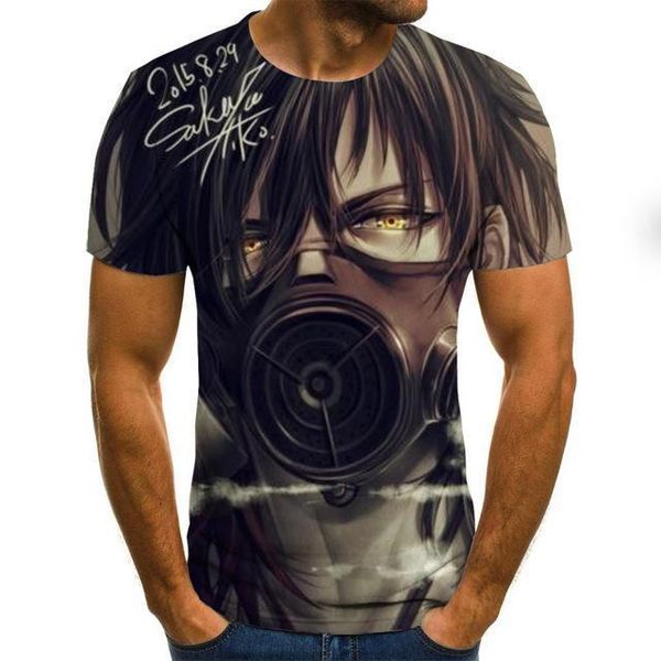 

men 's t -shirts printed summer 3d print shirts aesthetic graphic hentai men clothing