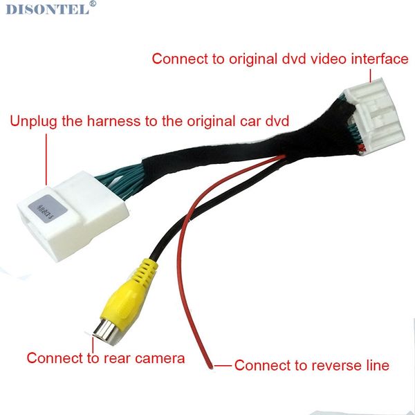 

original video input switch rca adapter connector convertor wire cable for cx-5 2020~2020 rear view camera car