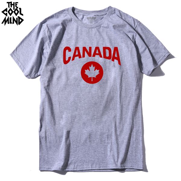 

the coolmind men's canada print t shirt 2017 casual o-neck fashion t-shirt cotton costume short sleeve t shirt