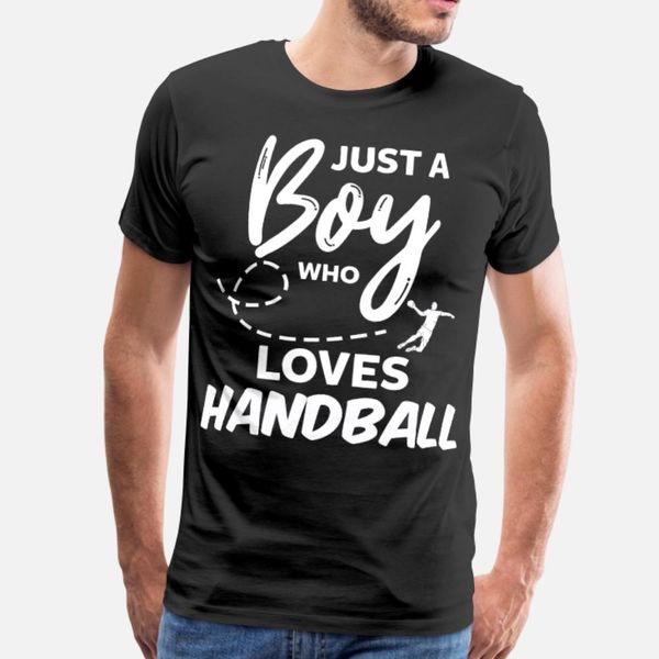 

boy loves handball handball player funny gift t shirt men designing 100% cotton plus size 3xl clothes loose fashion summer style shirt