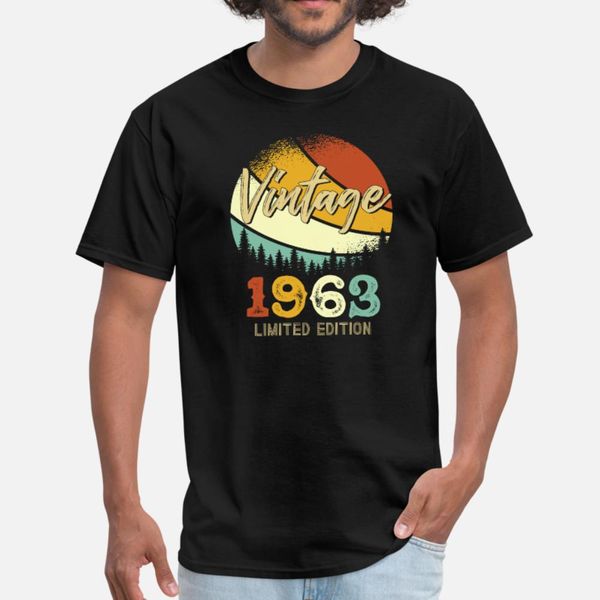 

vintage 1963 limited t shirt men designing cotton euro size s-3xl original fit funny summer style pictures shirt, White;black