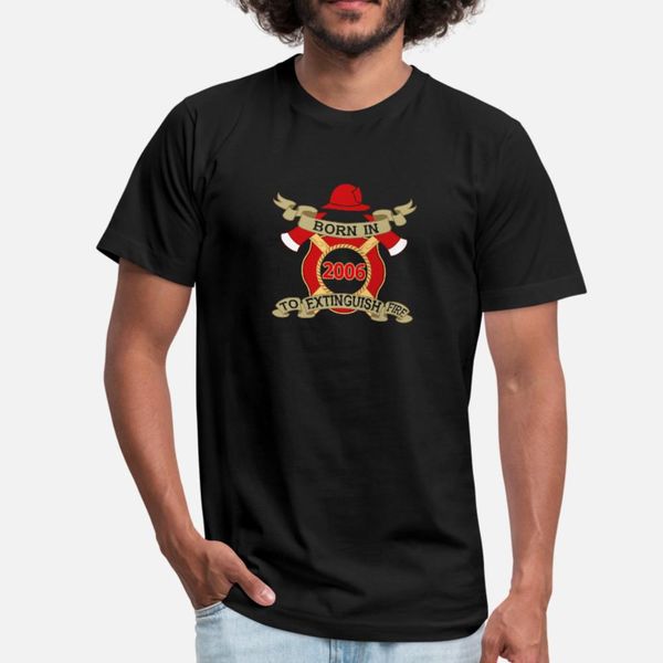 

born 2006 fire feuerwehr t shirt men designing tee shirt size s-3xl kawaii anti-wrinkle building spring autumn cool shirt