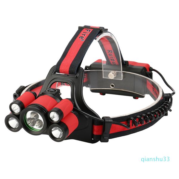 

wholesale-40000 lm 7x xm-l t6 led adjustable rechargeable waterproof headlamp headlight set travel camping fishing head torch #5j25