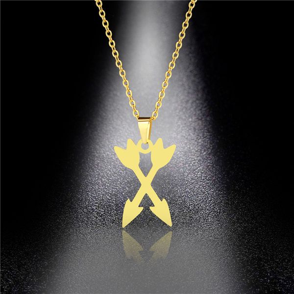 

fashion jewelry gold arrow head pendant necklace for women chain necklace mens stainless steel necklaces engagement, Silver