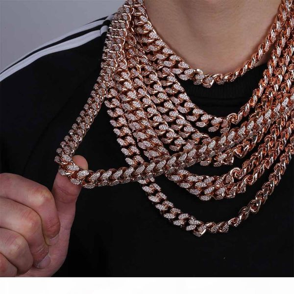 

jinao men 20mm heavy iced out chain zircon miami cuban link necklace choker bling hip hop jewelry gold silver rosegold 16''-30