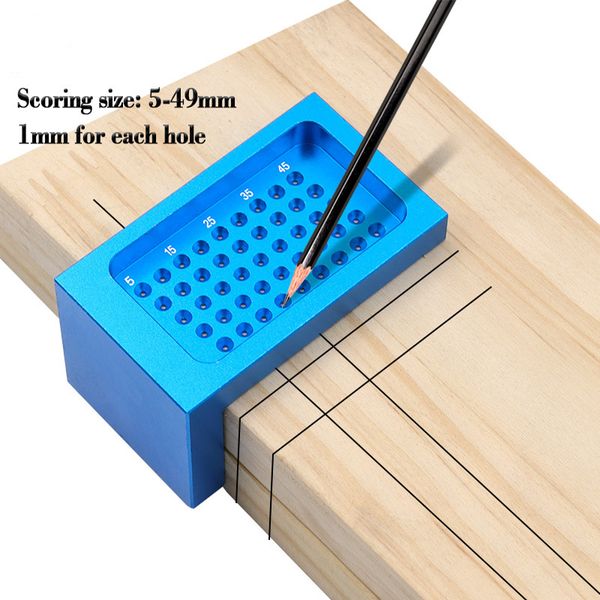 

1pcs l-type ruler measuring tool scriber woodworking hole positioning crossed gauge aluminum alloy ruler for carpenter blue red