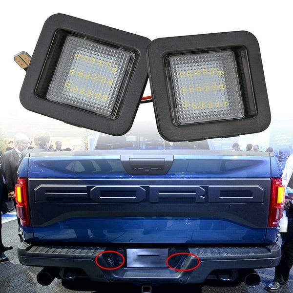 

car accessories 18led rear bumper lamp license plate light tag lamp for f-150 raptor 2020-2020