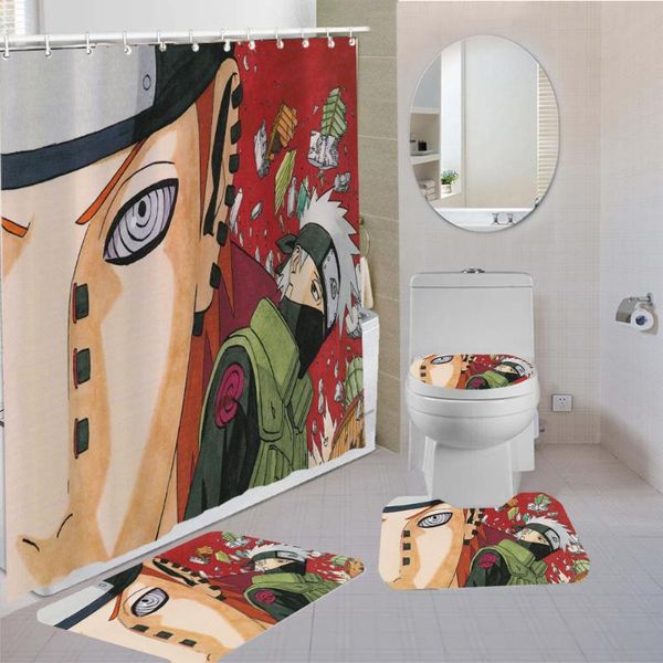 

shower curtains waterproof curtain bathroom mat set pedestal rug lid toilet cover washroom