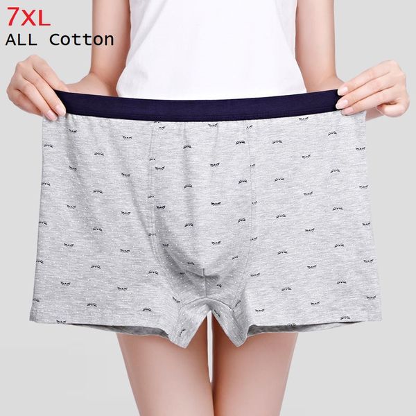 

underpants 4pcs/lot all cotton youth boxer men's underwear man mesh breathable bamboo ventilate shorts four size 7xl, Black;white