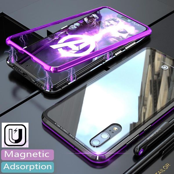 

cgjxsmagnetic case with matel frame for iphone xs max 6 7 8 plus samsung galaxy note 9 s8 s9 huawei p20 pro mate10