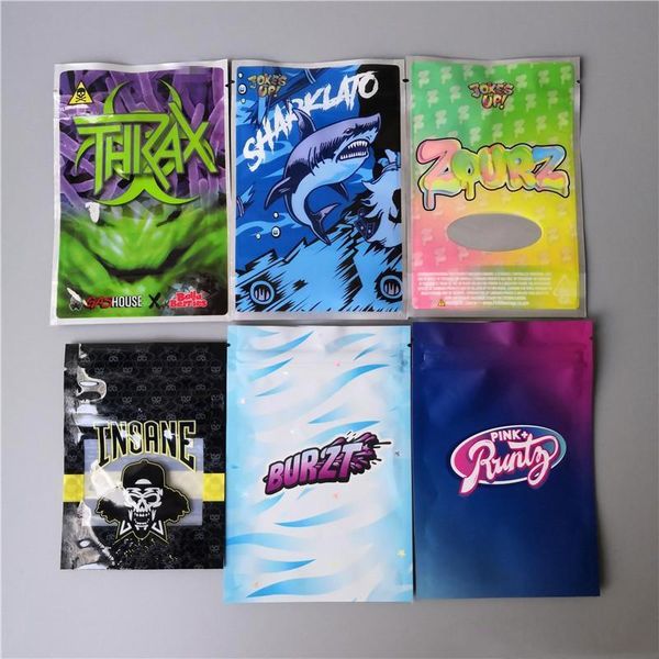 

burzt vaporizer 3.5g zourz bags vape with sharklato herb mylar thkax dry joker smell proof packaging bag runtz up insane for 6kinds ocljehj