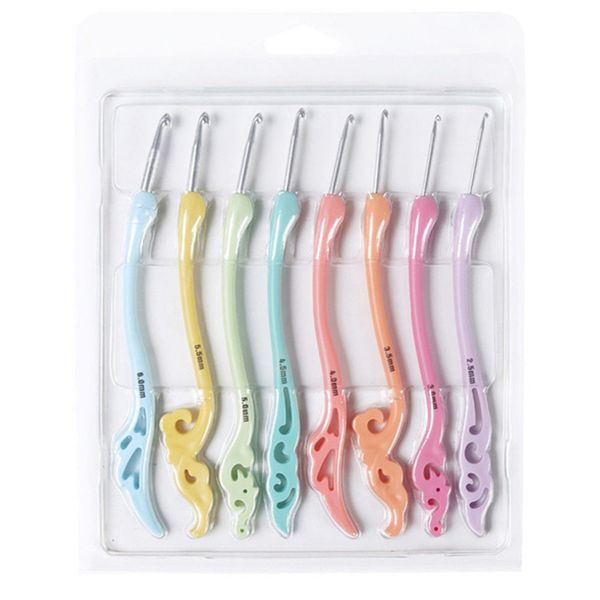 

8pcs/set multi stainless steel needle crochet hooks set knitting needle tools with case craft kit knitting needle 2.5mm-6.0mm