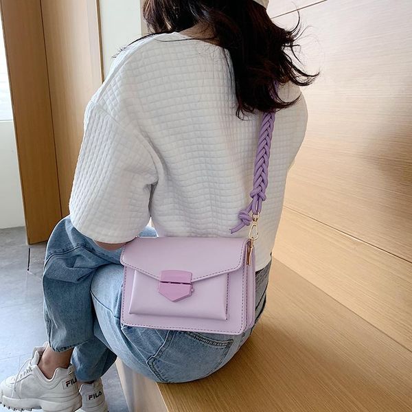 

solid color pu leather sac a main femme crossbody bags for women 2020 new summer small designer shoulder handbags female chain casual bag