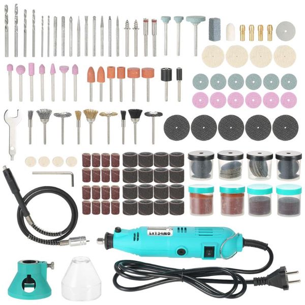 

228 pcs electric grinder dremel drill engraver with flex shaft variable speed cutting engraving grinding sanding tools ac220v