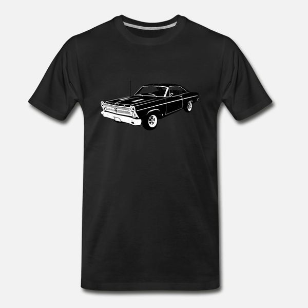 

1966 ford fairlane gt 427 t shirt men customized 100% cotton s-xxxl solid color interesting fashion spring autumn novelty shirt, White;black