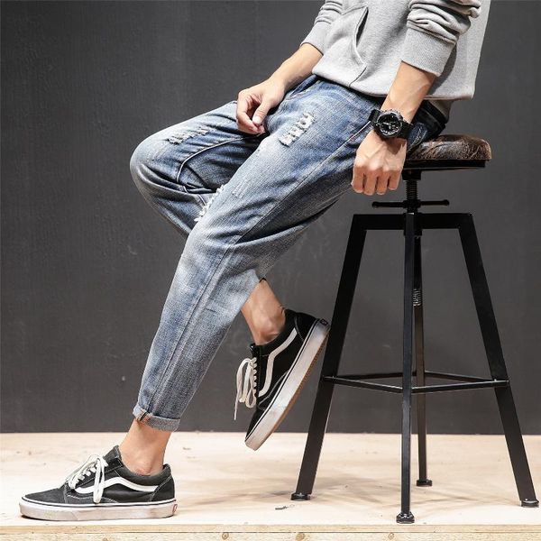 

2020 autumn winter japanese wind jeans have big yards a017 p65 5089, Blue