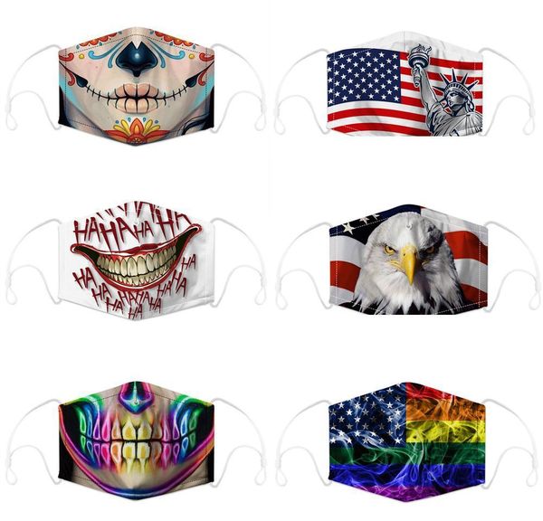 

mask filter mask masks pm2.5 face digital printing dust-proof skull with washable earhook and adjustable flag dayupshop zfoon