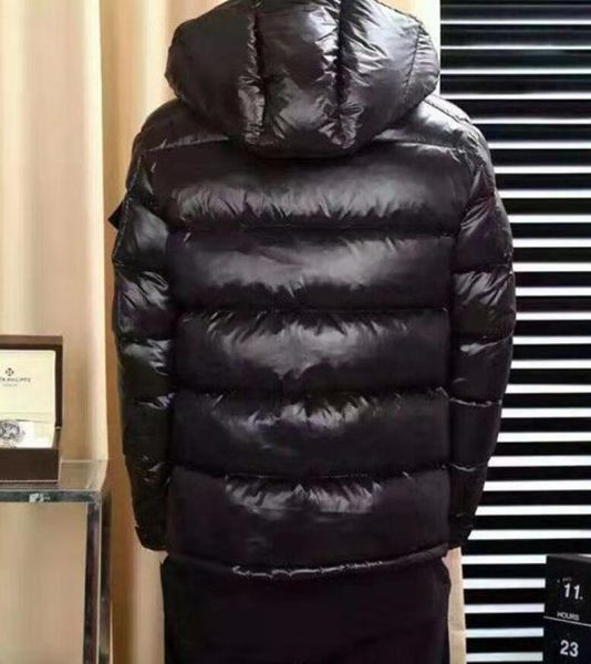 

hooded down jacket thickened down duck parkas men's cold-proof waterproof high sizes-8xl short quality jacket outdoor plus white  skhl, Black