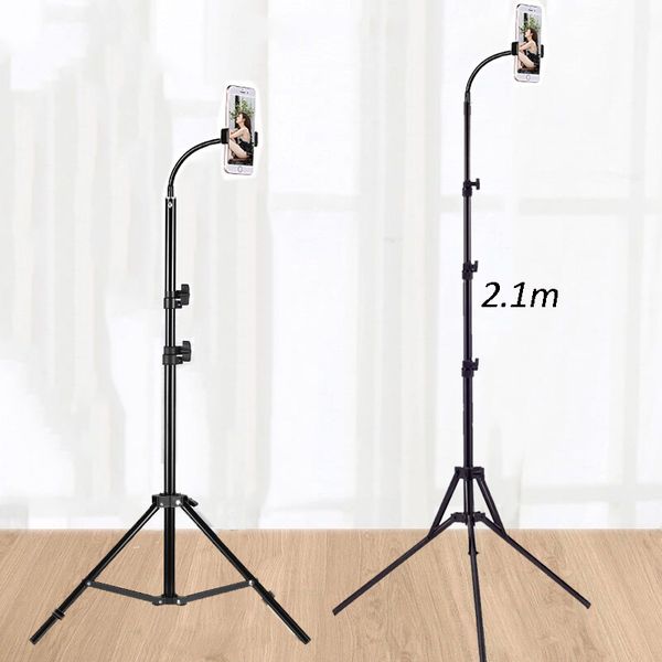 

tripods universal portable aluminum phone dsl camera live tripod stand mount digital support led ring light for