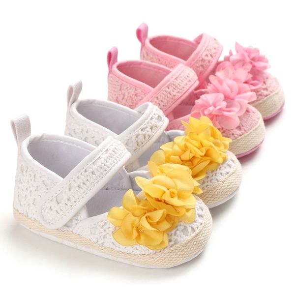 

hollow newborn baby prewalker soft bottom anti-slip shoes footwear classic princess girl crib mary jane flower shoes