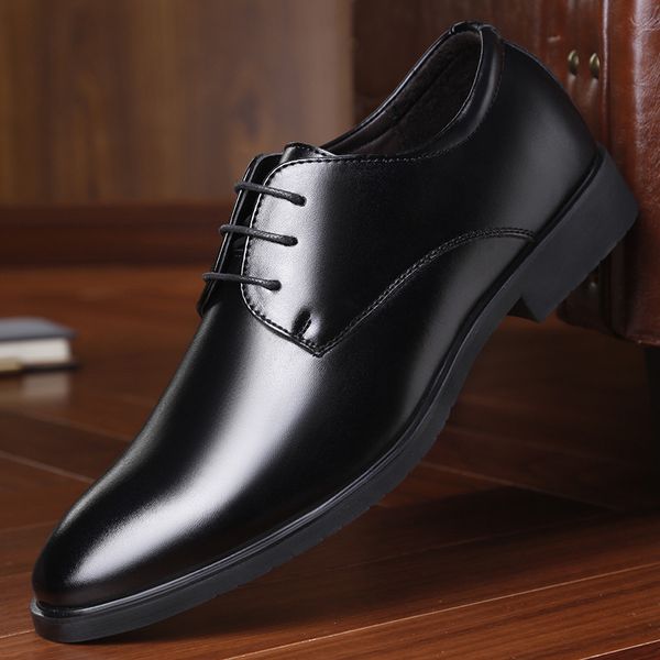 

fashion men business shoes black brand leather male footwear flat mens casual shoes ka2767