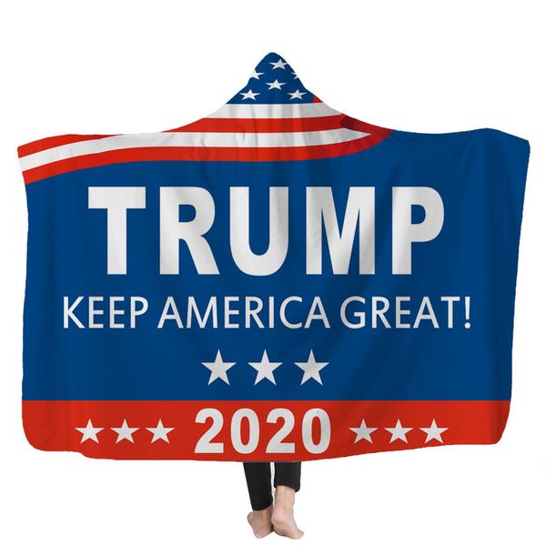 

trump hooded blanket cloak thickened double-layer plush children's blanket nap blanket