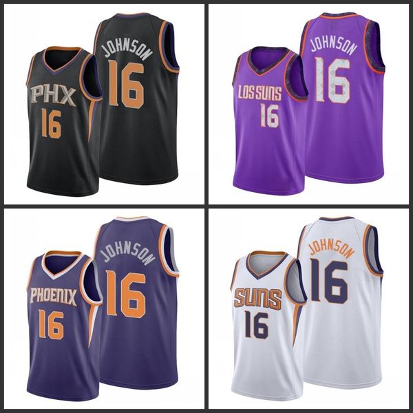 

phoenix suns tyler johnson men city basketball jersey, Black
