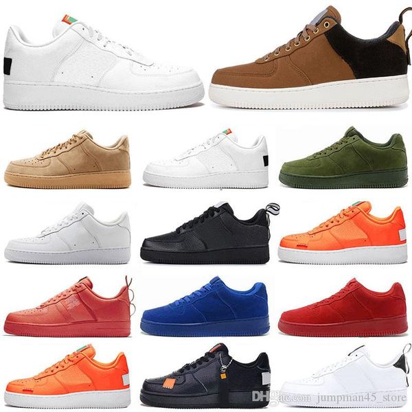 

new prm wip one 1 dunk shoes triples white red shoes all black orange wheat womens mens high low trainer designer sneaker