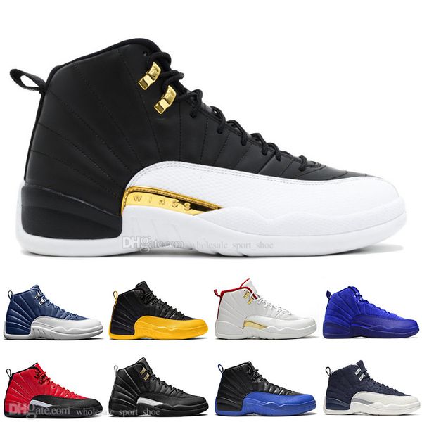 

12 stone blue university gold reverse flu game dark concord wntr basketball shoes 12s gamma blue playoffs men sports sneakers trainers