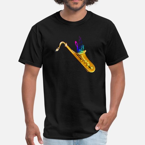 

saxophone t shirt men customized 100% cotton round neck normal crazy comical summer style trend shirt