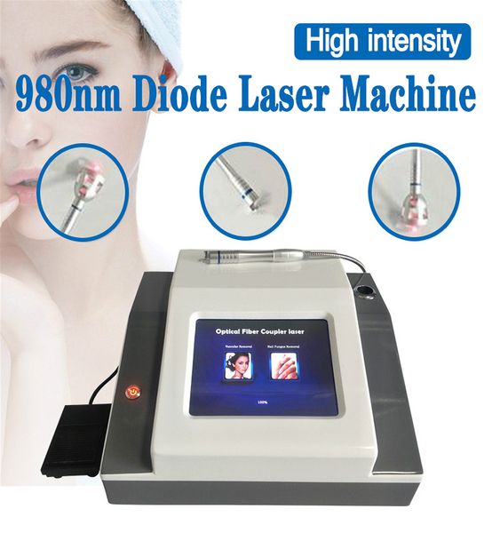 

30w 980nm diode laser spider veins removal machine nails fungus removal with ice compress hammer reduce body pain, Black