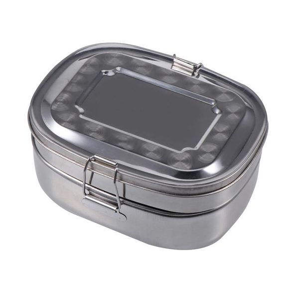 

double stainless lunch food boxsilver student layer steel medium size insulated box fast divided square uhhir