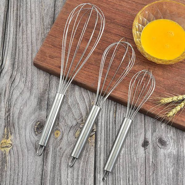 Edelstahl-Ei Rühren Manuell Egg Beater Mixer Küchen-Backen Utensil Sahne Butter Werkzeuge HHA1565