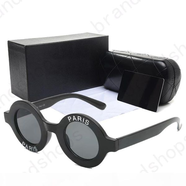 

2019 luxury round retro sunglasses womens designer coating glasses paris print new italy famous ladies eyeglasses with box, White;black