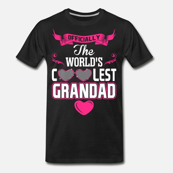 

officially the worlds coolest grandad t shirt men print cotton plus size 3xl family cute casual summer style standard shirt